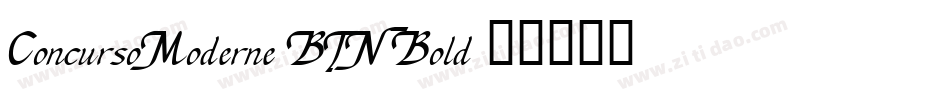ConcursoModerne BTN Bold字体转换